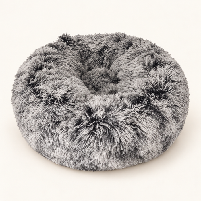 Croci Hondenmand Donut Bicolor Rond Zwart Superzacht Pluche