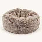 Croci Dog Bed Donut Bicolor Round Beige Super Soft Plush