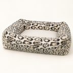 Trixie Dog Bed Leo Rectangular Cream Leopard Print Plush