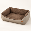 Zolux Dog Bed Billy Rectangular Brown Teddy Recycled Filling