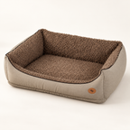 Zolux Dog Bed Billy Rectangular Brown Teddy Recycled Filling
