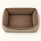 Zolux Dog Bed Billy Rectangular Brown Teddy Recycled Filling