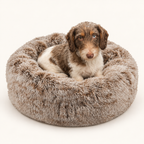 Croci Dog Bed Donut Bicolor Round Beige Super Soft Plush