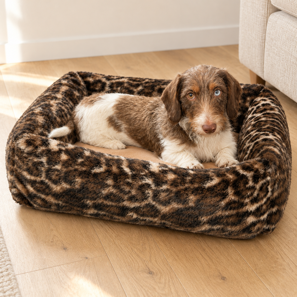 Trixie Hondenmand Leo Hoekig Bruin Panterprint Pluche
