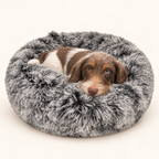 Croci Hondenmand Donut Bicolor Rond Zwart Superzacht Pluche
