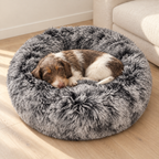 Croci Hondenmand Donut Bicolor Rond Zwart Superzacht Pluche
