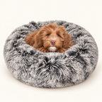 Croci Hondenmand Donut Bicolor Rond Zwart Superzacht Pluche