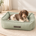 Trixie Hundebett Marley Wave Eckig Salbeigrün Baumwolloptik