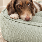 Trixie Hundebett Marley Wave Eckig Salbeigrün Baumwolloptik
